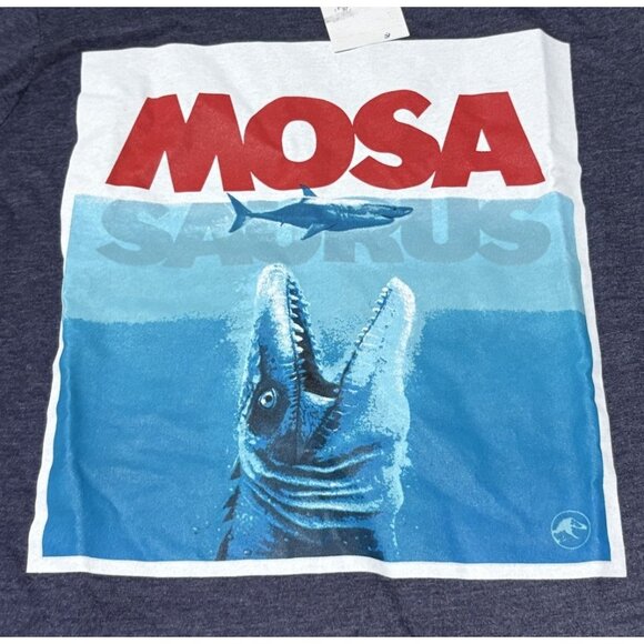 Boys' Jurassic World Mosa Saurus Short Sleeve T-Shirt L Blue - NWT - Picture 2 of 7